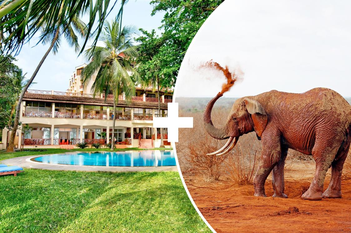 2 dny Safari Tsavo East + pobyt u moře v Neptune Beach