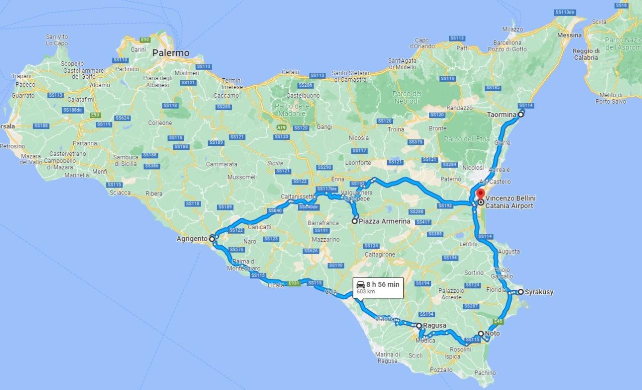 Sicílie, letecky, 5 dní (fly and drive)