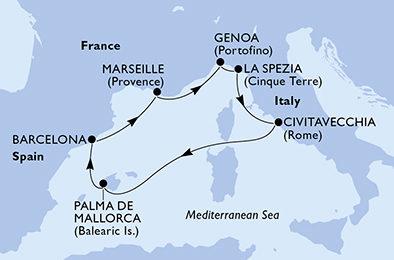 Jarní kouzlo Středomoří na MSC World Europa