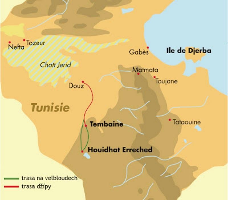 Okruh Saharou na velbloudech