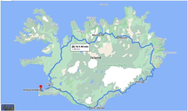 Island - cesta kolem ostrova (fly and drive)