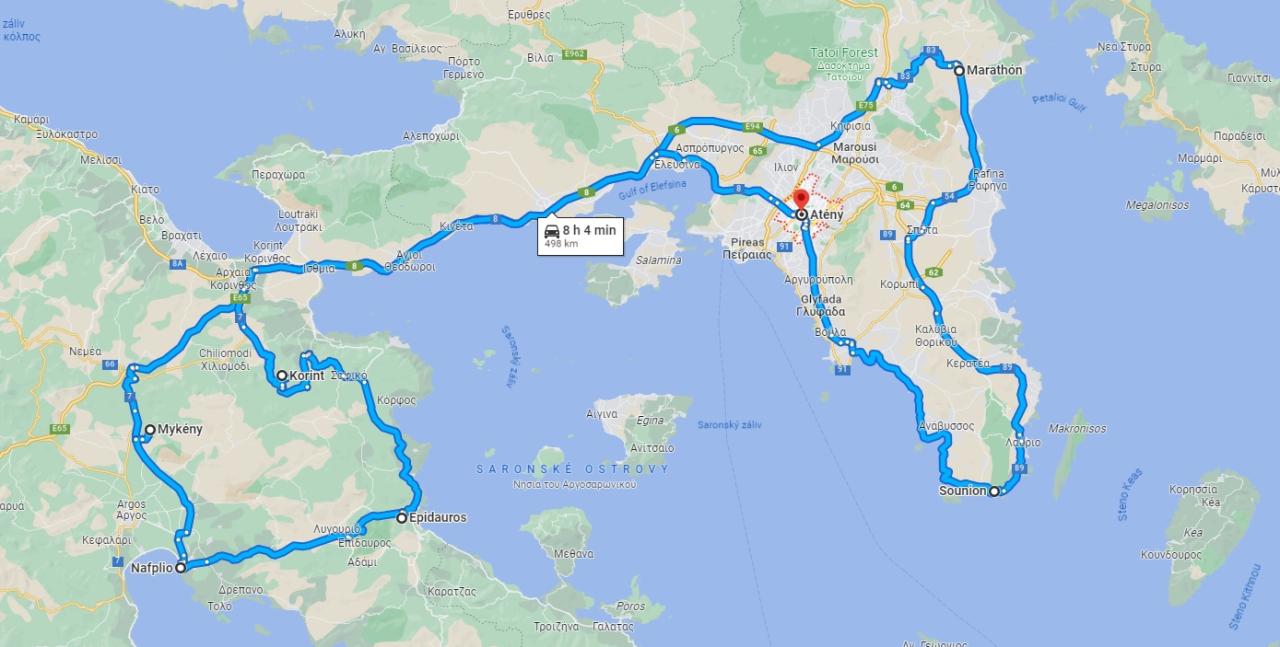 Řecko antické, letecky (fly and drive)