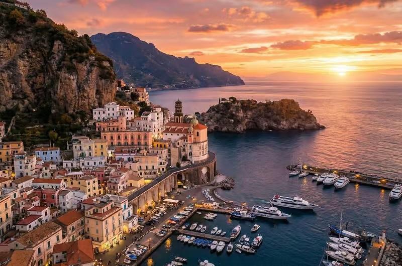 Neapolský záliv a pobřeží Amalfi, letecky